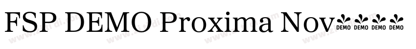 FSP DEMO Proxima Nov字体转换
